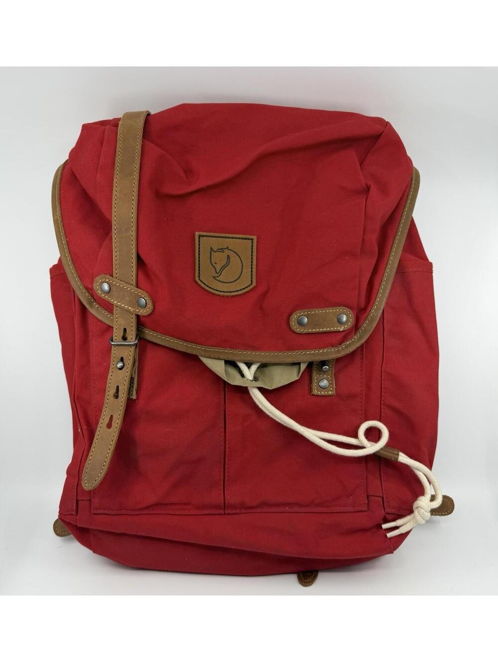 Fjallraven Rucksack No. 21 - G-1000 Heavy Duty Medium Red Day Backpack Bag